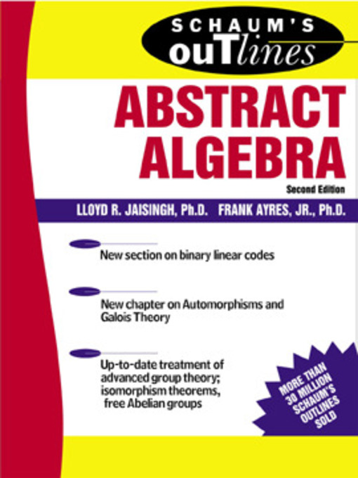 Title details for Abstract Algebra by Lloyd R. Jaisingh - Available